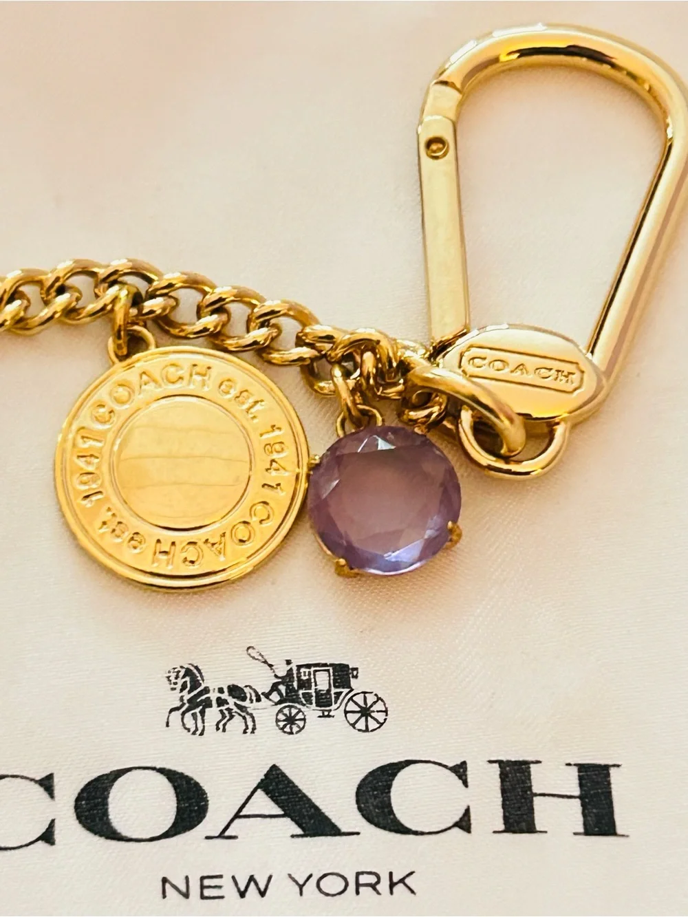 VINTAGE EXTREMELY RARE Coach 1941 Swag Bag Charm/ Keychain/ Bracelet - Picture 7 of 16